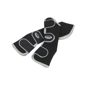 Weatherbeeta Wide Tab Long Travel Boots (Black/Silver)