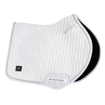 Woof Wear Herringbone Close Contact Saddle Pad (White)