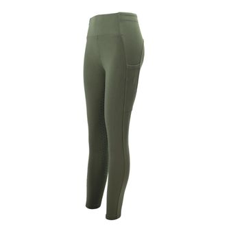 Woof Wear Ladies Winter Riding Tights - Full Seat (Olive)