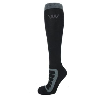 Woof Wear Long Bamboo Tech Riding Sock (Black/Grey)