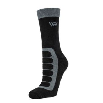 Woof Wear Short Bamboo Tech Riding Sock (Black/Grey)