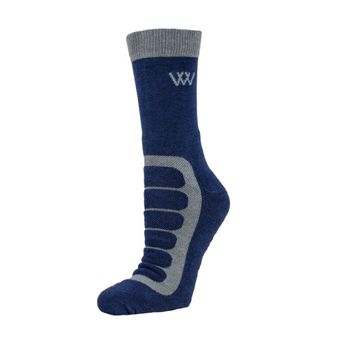 Woof Wear Short Bamboo Tech Riding Sock (Navy/Grey)