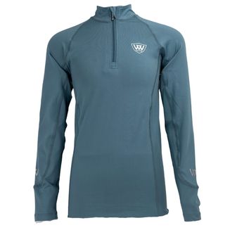 Woof Wear Young Rider Long Sleeve Tech Riding Shirt (Mineral Blue)
