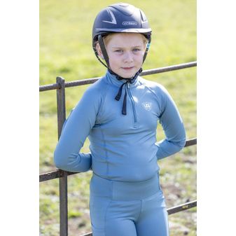 Woof Wear Young Rider Long Sleeve Tech Riding Shirt (Mineral Blue) alternative