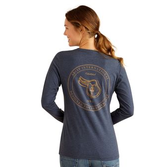 Ariat Women's Handcrafted Long Sleeve T-Shirt (Navy Heather) alternative