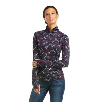 Ariat Women's Lowell 2.0 1/4 Zip Base Layer (Team Print)