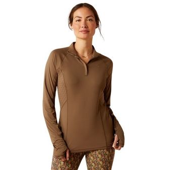 Ariat Women's Lowell 3.0 1/4 Zip Baselayer (Canteen)