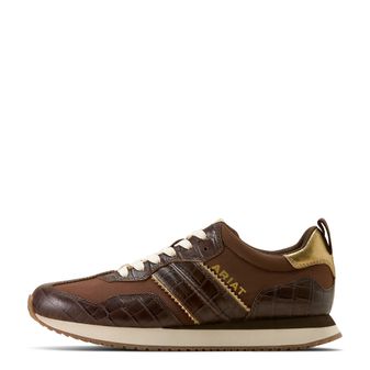 Ariat Women's Ranch Runner Shoe (Aged Tan/Espresso Croc Print) alternative