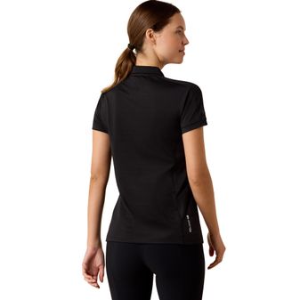 Ariat Womens Bandera 1/4 Zip Short Sleeve Polo (Black) alternative