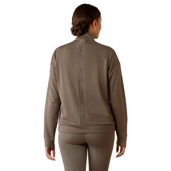 Ariat Womens Breathe 1/2 Zip Sweatshirt (Plum Grey) alternative