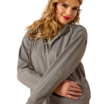 Ariat Womens Breeze Full Zip Hoodie (Smoked Pearl) alternative