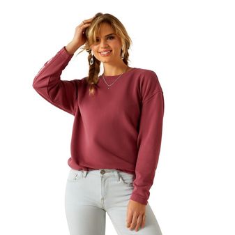 Ariat Womens Cowgirl Tough Sweatshirt (Dry Rose) alternative