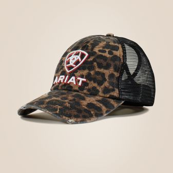 Ariat Womens Embossed Logo Cheetah Print Cap (Cheetah/Black)