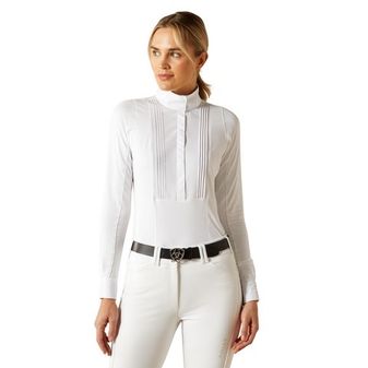 Ariat Womens Luxe 2.0 Long Sleeve Show Shirt (White)