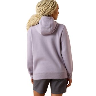 Ariat Womens Rebar Lightweight Logo 1/2 Zip Hoodie (Purple Ash/Thistle) alternative