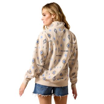 Ariat Womens Sapphire 1/2 Zip Sweatshirt (Oatmeal Heather) alternative