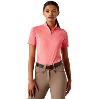 Ariat Womens Soquel 1/4 Zip Baselayer (Coral Paradise)