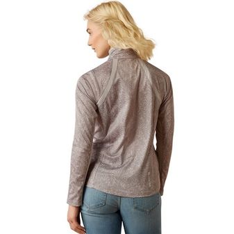 Ariat Womens Sunstopper 3.0 1/4 Zip Baselayer (Silver Sconce Fern) alternative