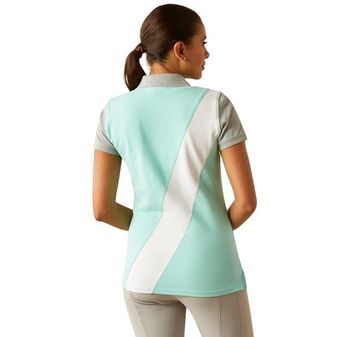 Ariat Womens Taryn Short Sleeve Polo (Beach Glass) alternative
