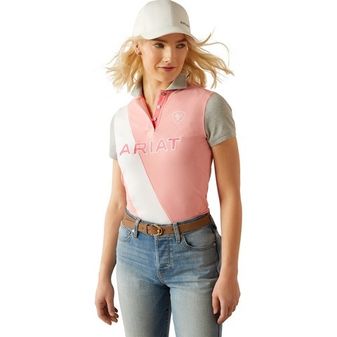 Ariat Womens Taryn Short Sleeve Polo (Flamingo Pink)