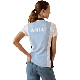 Ariat Womens Taryn Short Sleeve Polo (St. Tropez/White) alternative
