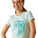 Ariat Youth Floral Mosaic Short Sleeve T-Shirt (Plume) additional 3