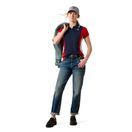 Ariat Youth Taryn Short Sleeve Polo (Team Navy/Red) additional 3