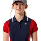 Ariat Youth Taryn Short Sleeve Polo (Team Navy/Red) additional 4