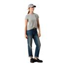 Ariat Youth Vertical Logo Short Sleeve T Shirt (Heather Grey/Navy) additional 3