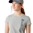 Ariat Youth Vertical Logo Short Sleeve T Shirt (Heather Grey/Navy) additional 4