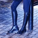 Dublin Ladies Shona Full Grip Silicone Print Denim Breeches (Ash) additional 3