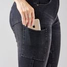 Dublin Ladies Shona Full Grip Silicone Print Denim Breeches (Ash) additional 4