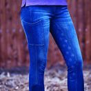 Dublin Ladies Shona Full Grip Silicone Print Denim Breeches (Light Blue Denim) additional 2