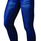 Dublin Ladies Shona Full Grip Silicone Print Denim Breeches (Light Blue Denim) additional 3