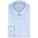 Hoggs of Fife Ladies Bonnie II Cotton Shirt (Light Blue Stripe) additional 3