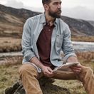 Hoggs of Fife Men's Archerfield Denim Shirt (Light Blue) additional 3