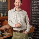 Hoggs of Fife Men's Balmoral Luxury Tattersall Shirt (Green/Brown) additional 2