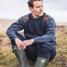 Hoggs of Fife Men's Melrose Hunting Pullover (Marled Navy) additional 2