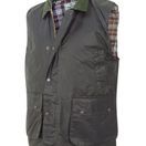 Hoggs of Fife Men's Padded Waxed Waistcoat (Olive) additional 1