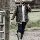 Hoggs of Fife Men's Padded Waxed Waistcoat (Olive) additional 3