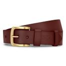 Hoggs of Fife unisex Luxury Leather Belts (Dark Brown) additional 2