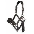 LeMieux Vogue Fleece Headcollar &amp; Leadrope (Black/Grey) additional 1