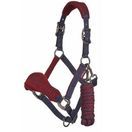 LeMieux Vogue Fleece Headcollar &amp; Leadrope (Burgundy/Navy) additional 1