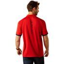 Ariat Mens Bandera 1/4 Zip Polo (Weg Red) additional 3