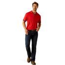 Ariat Mens Bandera 1/4 Zip Polo (Weg Red) additional 4
