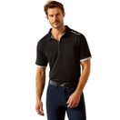 Ariat Mens Bandera Team 1/4 Zip Short Sleeve Polo (Black) additional 1