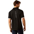 Ariat Mens Bandera Team 1/4 Zip Short Sleeve Polo (Black) additional 2