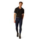 Ariat Mens Bandera Team 1/4 Zip Short Sleeve Polo (Black) additional 3