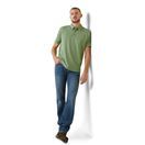 Ariat Mens Medal Button Polo (Basil) additional 3