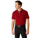Ariat Mens Medal Short Sleeve Polo (Sun-Dried Tomato) additional 1